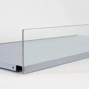 Acrylic front riser, height 140mm, depth 6mm, transparent