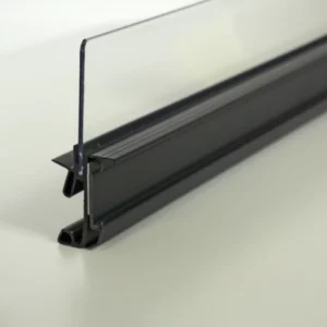 Front profile A059 with ESL rail for POS-T Bob for Hauser shelf board, including front riser